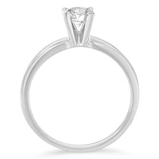 GIA Certified 14K Gold 1/2 Cttw Diamond Solitaire Engagement Ring (H Color, SI1 Clarity) - Puritific