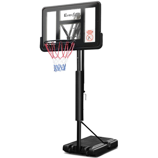 Everfit 3.05M Basketball Hoop Stand System Ring Portable Net Height Adjustable Black-0