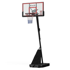 Everfit Portable Basketball Hoop Stand System Height Adjustable Net Ring Red-0