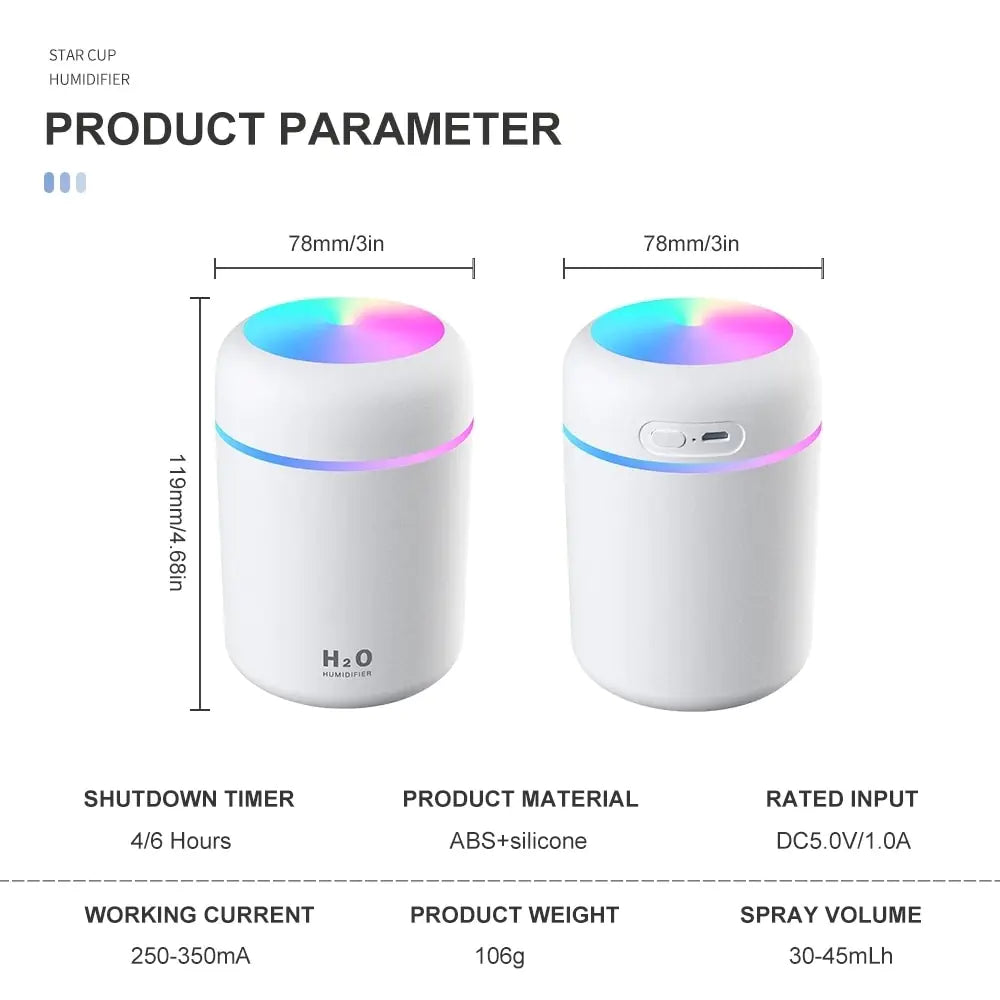 Colorful Cup Humidifier Mini Aroma Diffuser With Cool Mist - Puritific