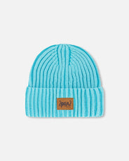 Solid Knit Hat Turquoise-0