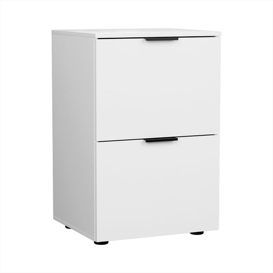 Artiss Filing Cabinet Files Storage Office Shelves File Organiser White 2 Drawer-0