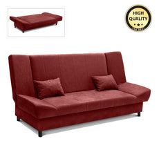 Sofa/Bed AMORE 3 Seater Burgundy 200x90x95cm-0