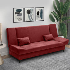 Sofa/Bed AMORE 3 Seater Burgundy 200x90x95cm-1