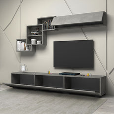 TV Furniture Set LOUIS Grey - Anthracite 210x35x38cm-2