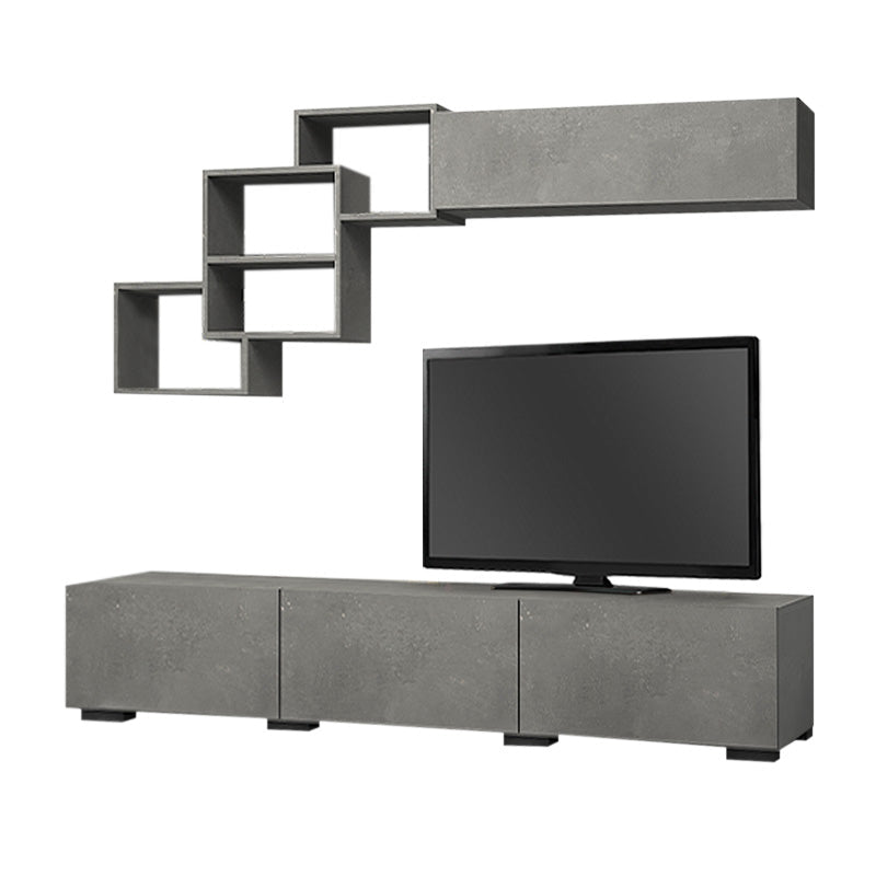 TV Furniture Set LOUIS Grey - Anthracite 210x35x38cm-0