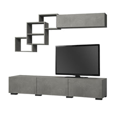 TV Furniture Set LOUIS Grey - Anthracite 210x35x38cm-0