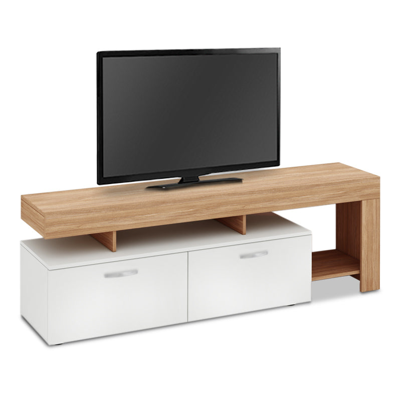 TV Stand LARA Oak - White 160x41x53cm-0