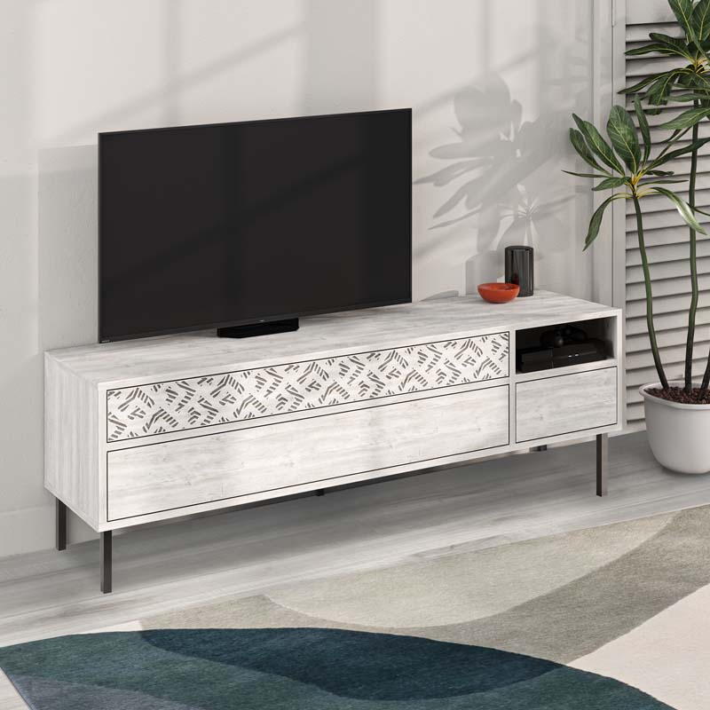 TV Stand MUSTER Ancient White 144,6x35,6x48,4cm-1