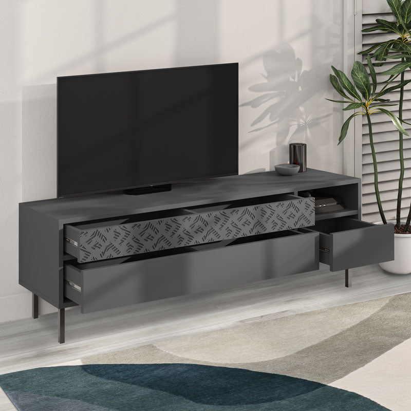 TV Stand MUSTER Anthracite 144,6x35,6x48,4cm-2