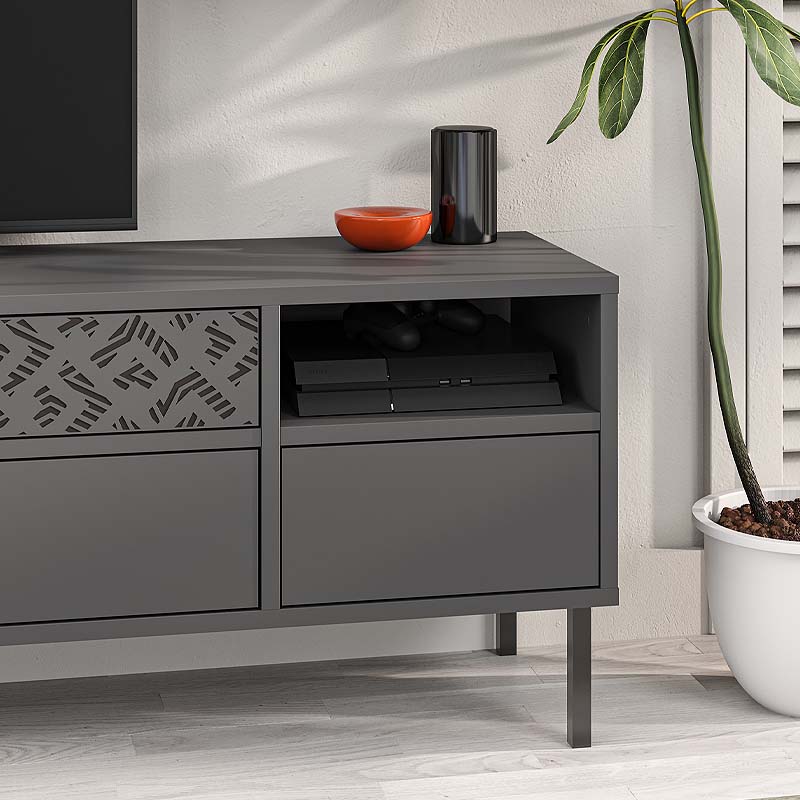 TV Stand MUSTER Anthracite 144,6x35,6x48,4cm-4