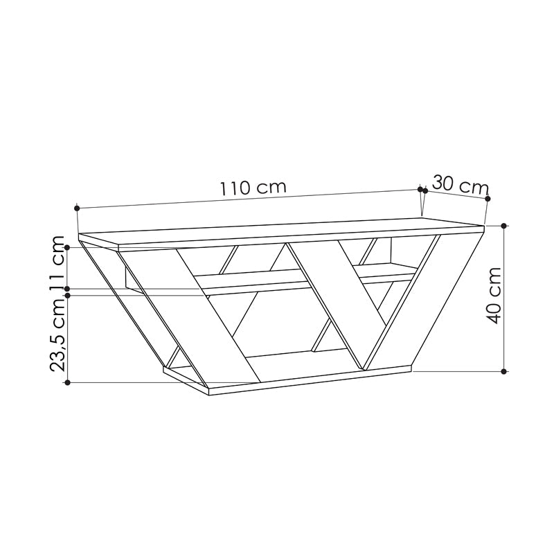 TV Stand WOLLE Anthracite-3