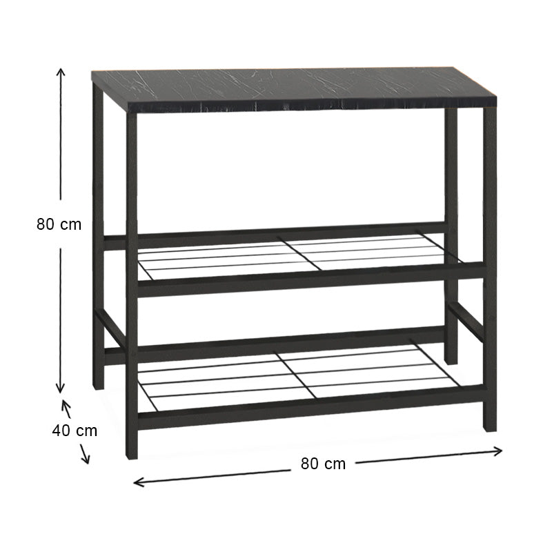 Coffee Table SIMPLE Black - Marble Effect-2