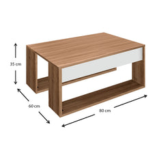 Coffee Table ENYA Walnut 80x60x35cm-2