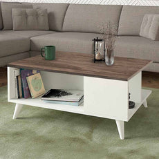 Coffee Table PEDRO White - Walnut-1