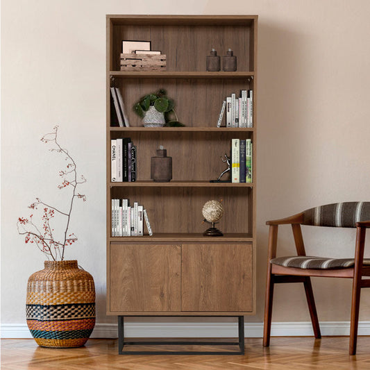 Bookcase RAMIREZ Walnut 80x36x182cm-1