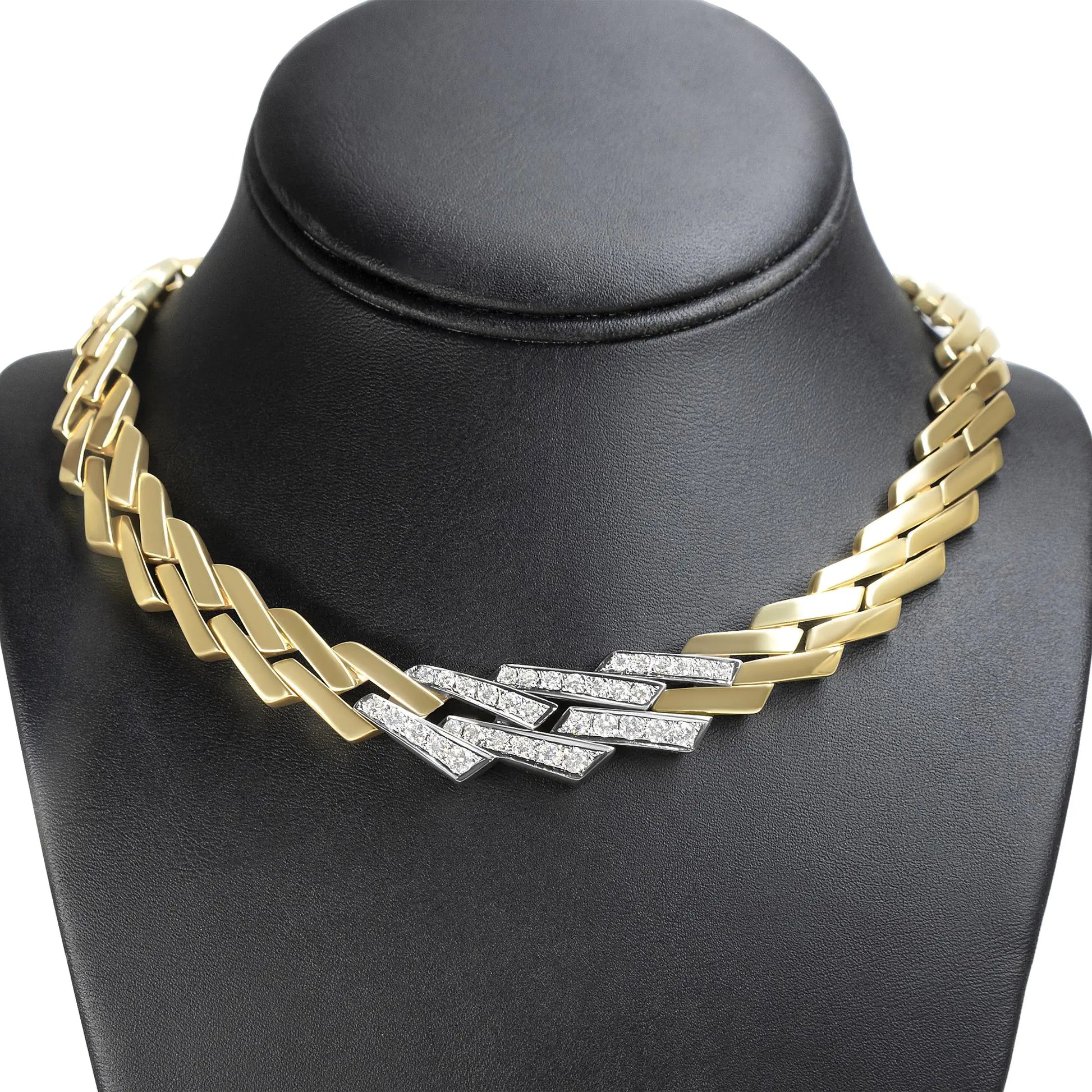 14k Yellow Gold 2 3/4 Cttw Pave Diamond Miami Cuban Curb Link Chain 16" Necklace (H-I Color, SI1-SI2 Clarity) - Puritific