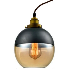 Ball Shape Retro Vintage Style Glass Amber Ceiling Pendant Light Lampshades~2905-2