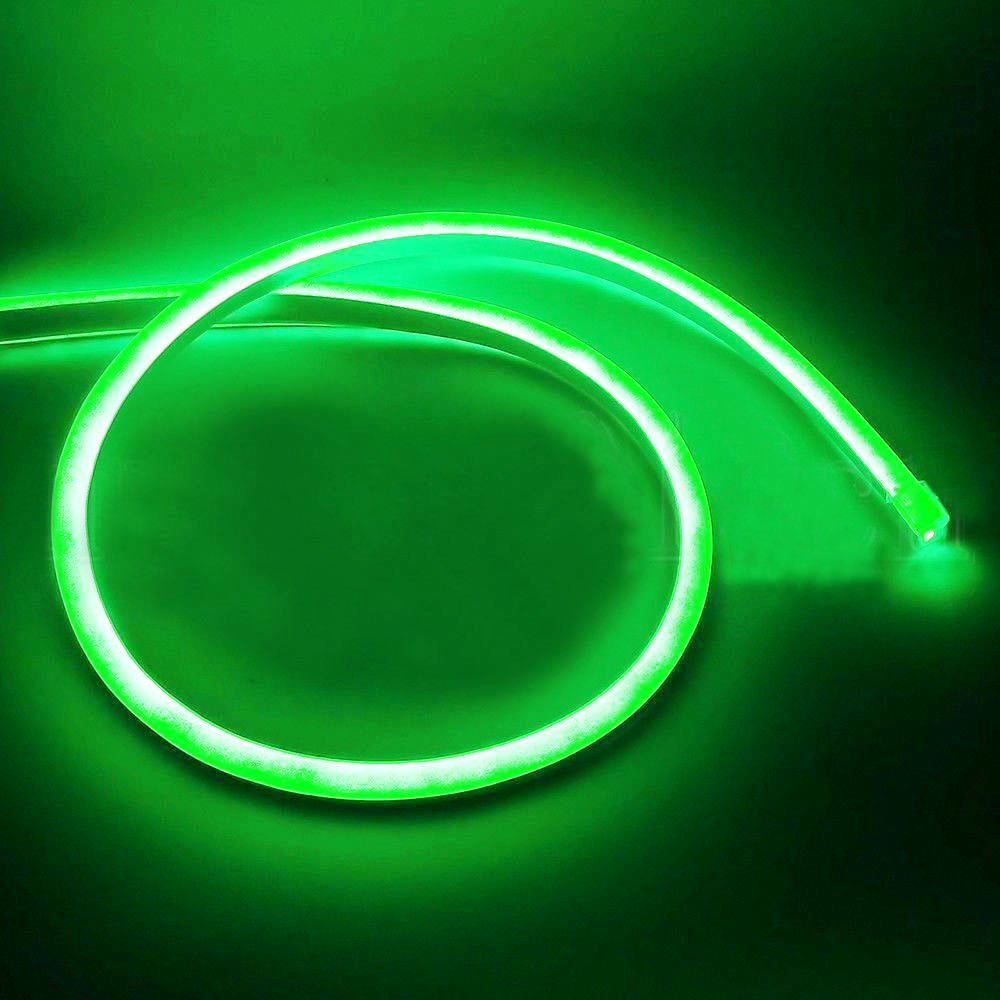 5m Green LED Strip Neon Flex Rope Light Waterproof DC 12V Flexible Outdoor Lighting~2873-1