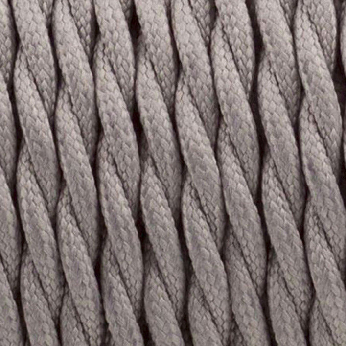 5m Grey color 3 Core Twisted Electric Cable solid fabric 0.75 mm~4829-0