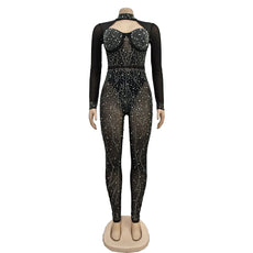 Sheer MeshSee Through Jumpsuit - Puritific