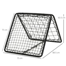 Angle Adjustable Double Sided Rebounder Net Training Aid Target Soccer Goal Kickback For Football, Baseball, Basketball - 75L x 75W cm-2