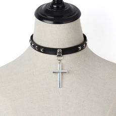 Leather Cross Necklace - Puritific