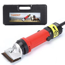 TAKEKIT Horse Clippers Professional Electric Animal Grooming Kit for Horse Equine Goat Pony Cattle and Large Thick Coat Animals 6 Speeds Large Heavy Duty Farm Livestock Haircut Trimmer 380W