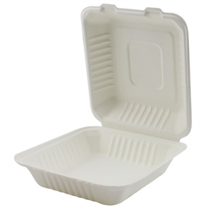 SOMI HCE8831, Hinged Cont Bagasse 8x8x3"-1-Comp ECO 4x50, 16.75 LBS, PACK SIZE 200-0