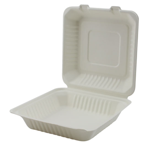 SOMI HCE9931, Hinged Cont Bagasse 9x9x3"  1-Comp ECO 4x50, 24.80 LBS, PACK SIZE 200-0