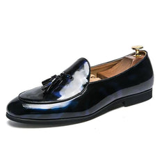 Italian Style Patent Leather Loafers for Men - Puritific