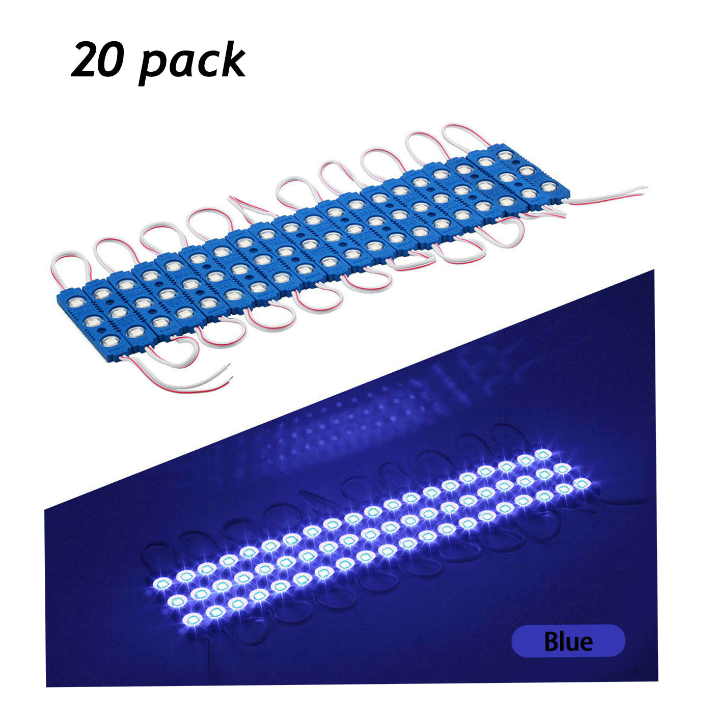 Blue IP67 12V SMD LED Module Injection Waterproof Strip Sign~5240-3