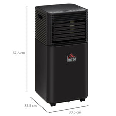 7000BTU 4-In-1 Compact Portable Mobile Air Conditioner Unit Cooling Dehumidifying Ventilating w/ Fan Remote LED 24H Timer Auto Shut-Down Black-2