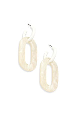 Retro Oval Drop Acrylic Glitter Earrings