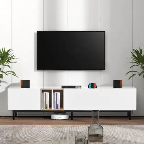 Odern TV Stand Suitable For 80 Inch TV With 3 Doors