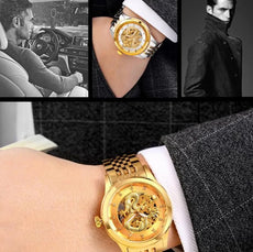 Golden Dragon Carved Automatic Mechanical Watch - Puritific