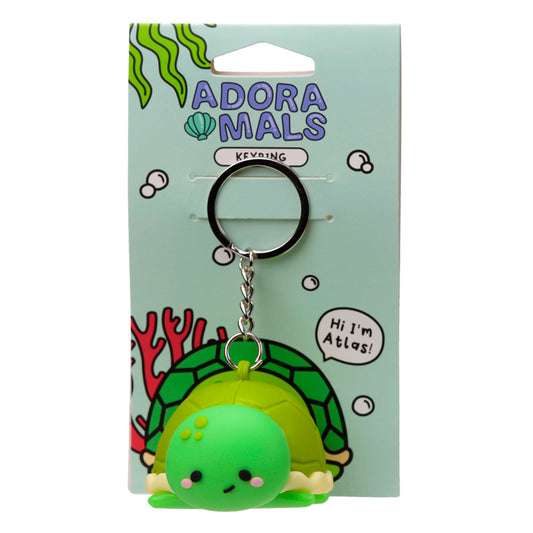 3D PVC Keyring - Adoramals Atlas the Turtle KEY279-0