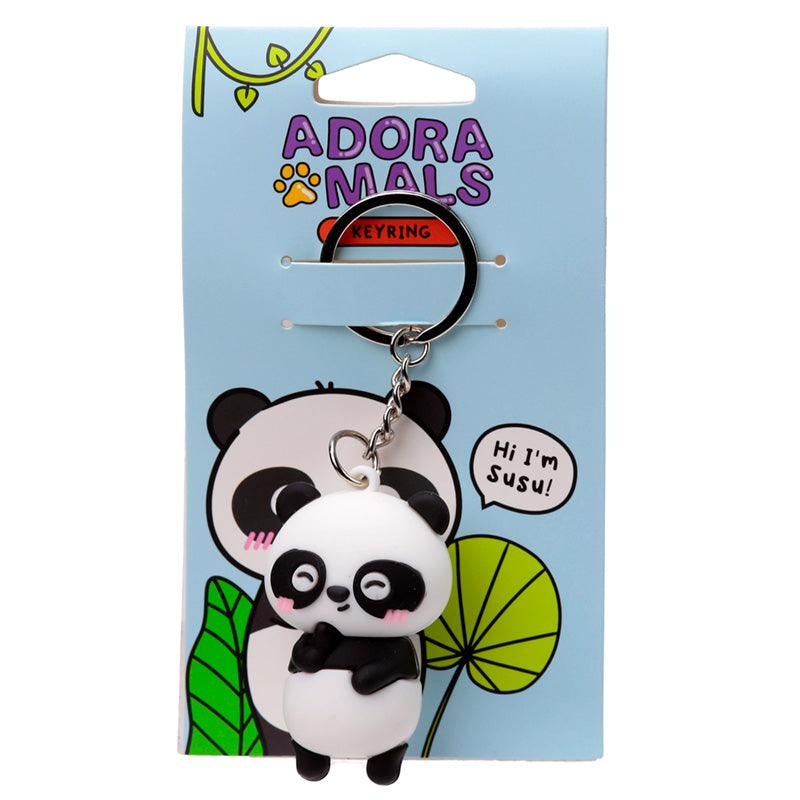 3D PVC Keyring - Adoramals Susu the Panda KEY281-0