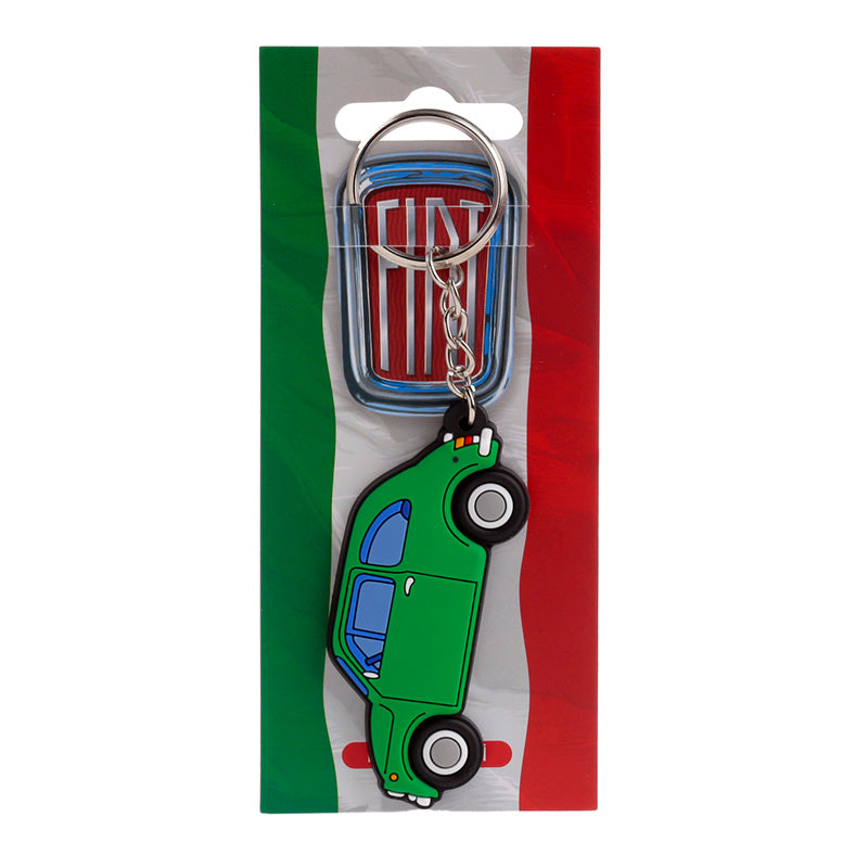 PVC Keyring - Fiat 500 Green KEY283-0