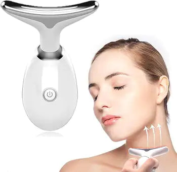 Beauty Facial Massager, 7 Color Wavy Acne Beauty Microcurrent Facial Device Skin Firming for Face Neck Beauty Device, - Puritific