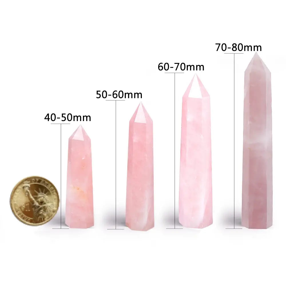 Rose Quartz Crystal Obelisk - Puritific