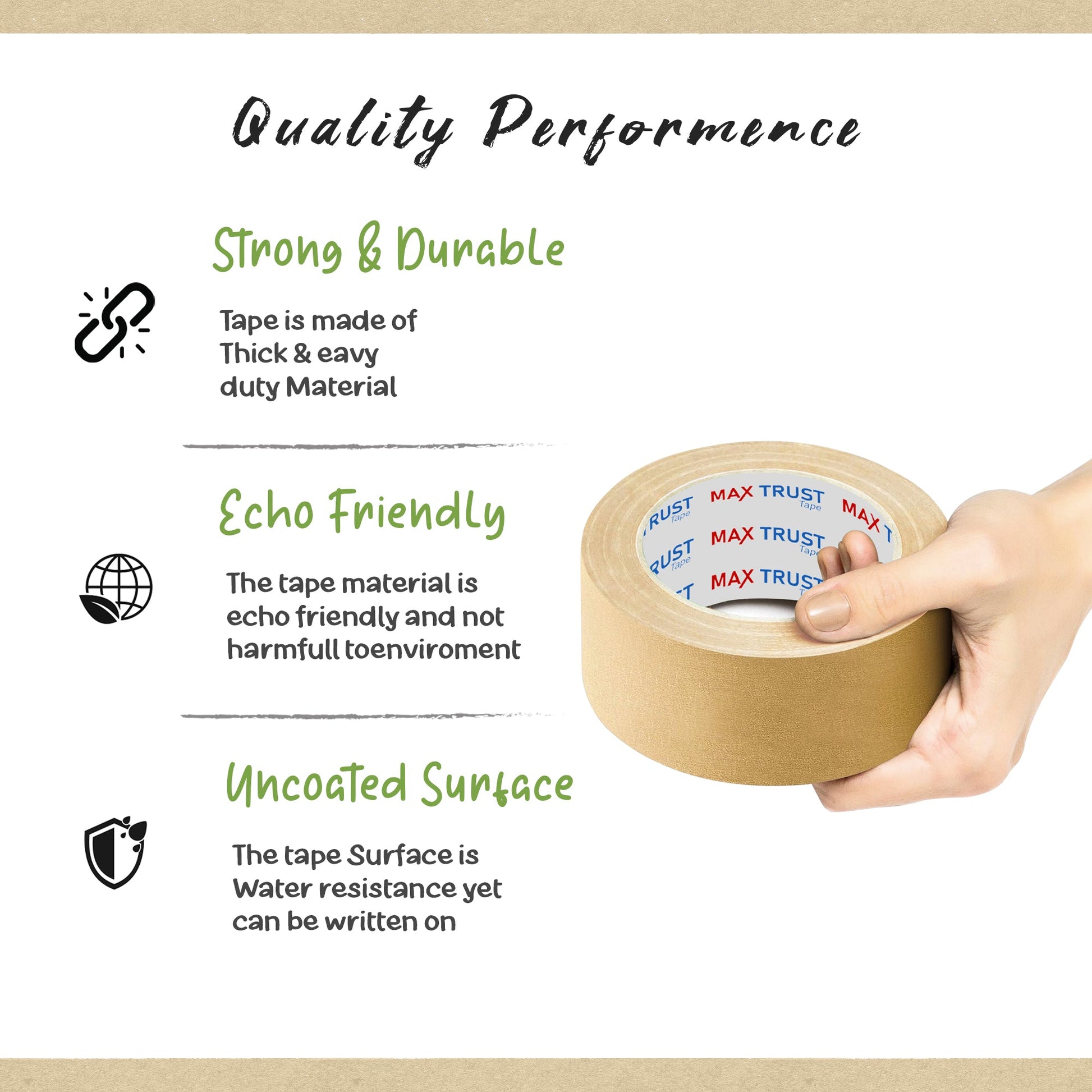 Self-Adhesive Strong Kraft Paper Tape (Eco-Friendly Packing) ~5189-2