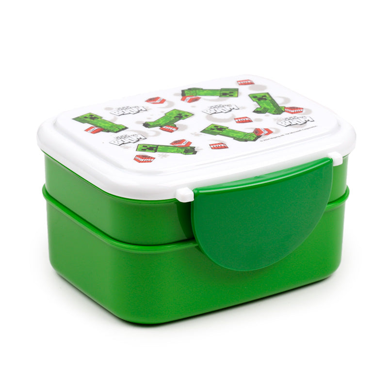 Bento Clip Lock Lunch Box with Cutlery - Minecraft Creeper & TNT LBOX103-0