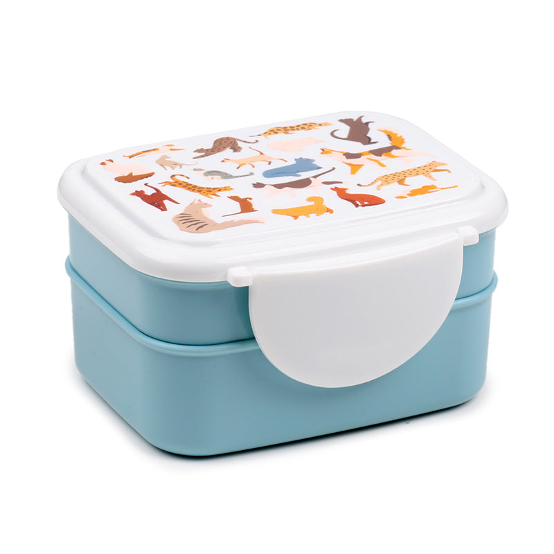 Bento Clip Lock Lunch Box with Cutlery - Feline Fine Cats LBOX106-0