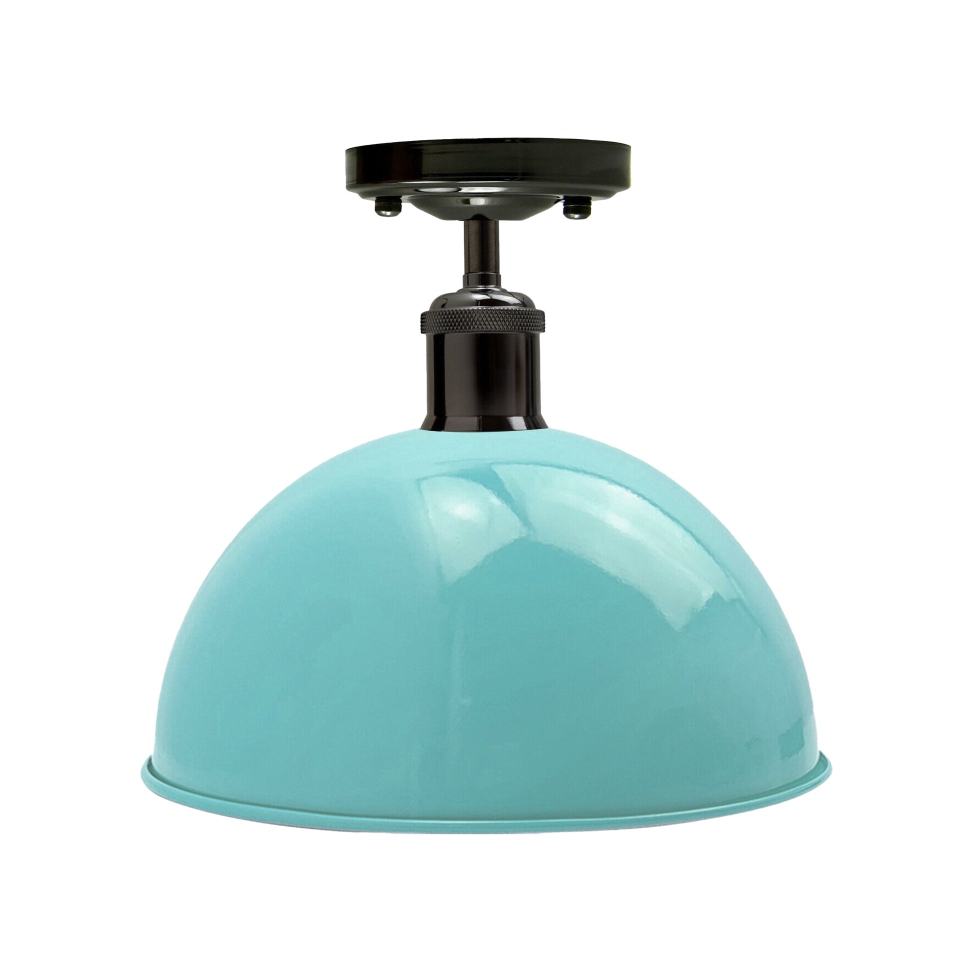 Vintage Industrial Loft Style Metal Ceiling Light Modern Light Blue Dome Pendant Lampshade~1636-3