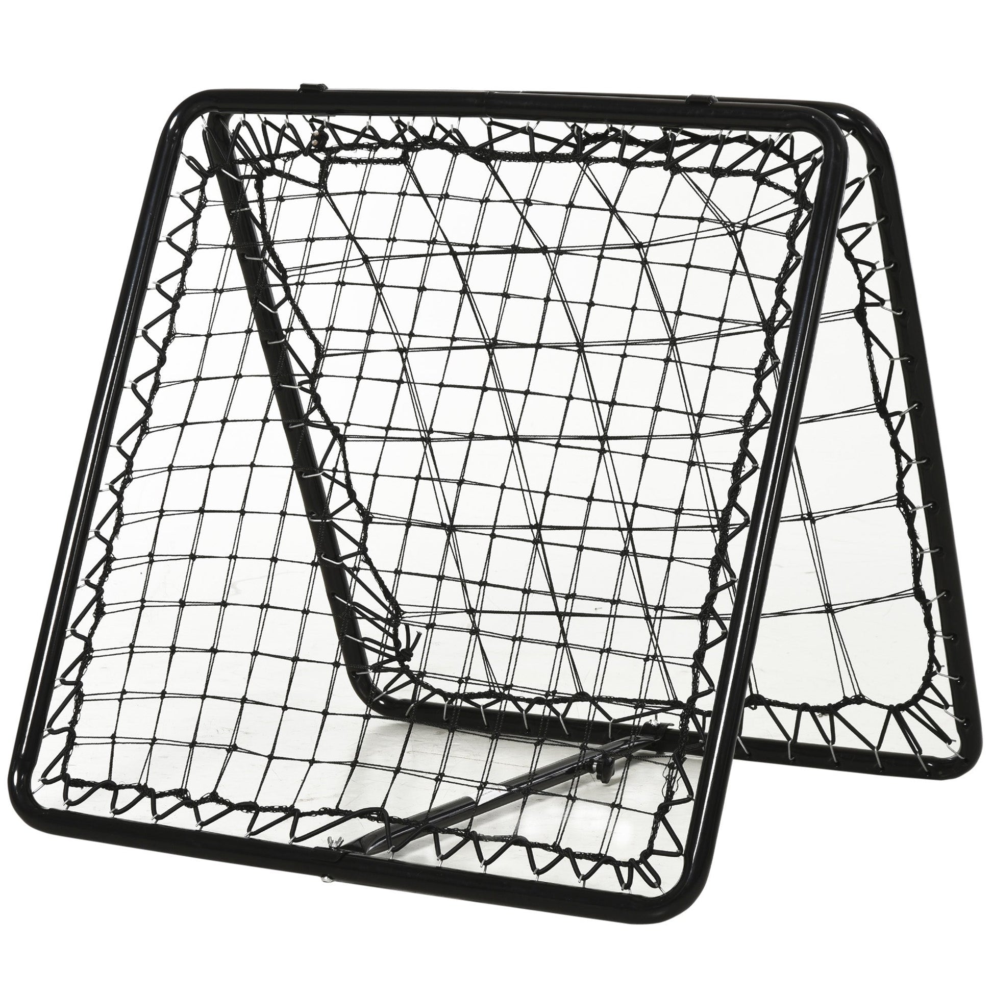 Angle Adjustable Double Sided Rebounder Net Training Aid Target Soccer Goal Kickback For Football, Baseball, Basketball - 75L x 75W cm-0