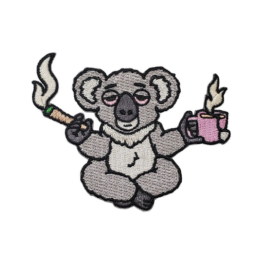 High Koala Tea Pun Patch - Puritific