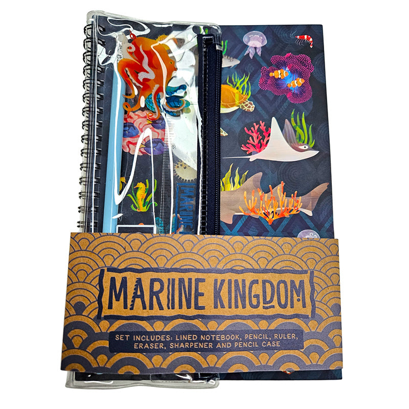 Spiral Bound A5 Lined Notebook - Marine Kingdom MEMOS07-0