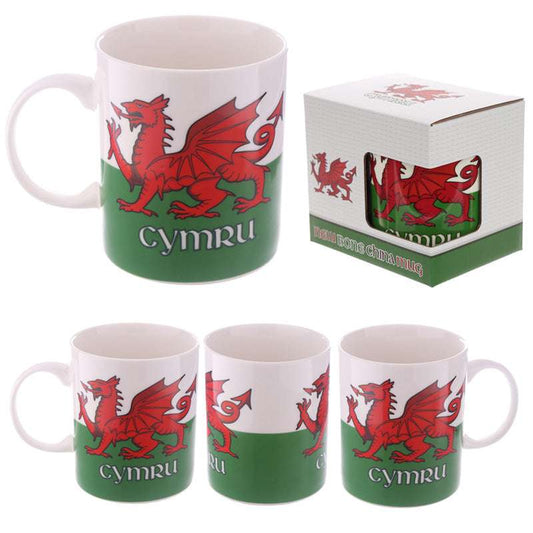 Porcelain Mug - Welsh Dragon Wales (Cymru) Souvenir MUG239-0