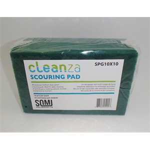 SOMI KIT-SPG10X10-CZ, Scouring Pad  6x9" (10ct)Med Duty Cleanza Grn,  GREEN, 100 PER PACK-0